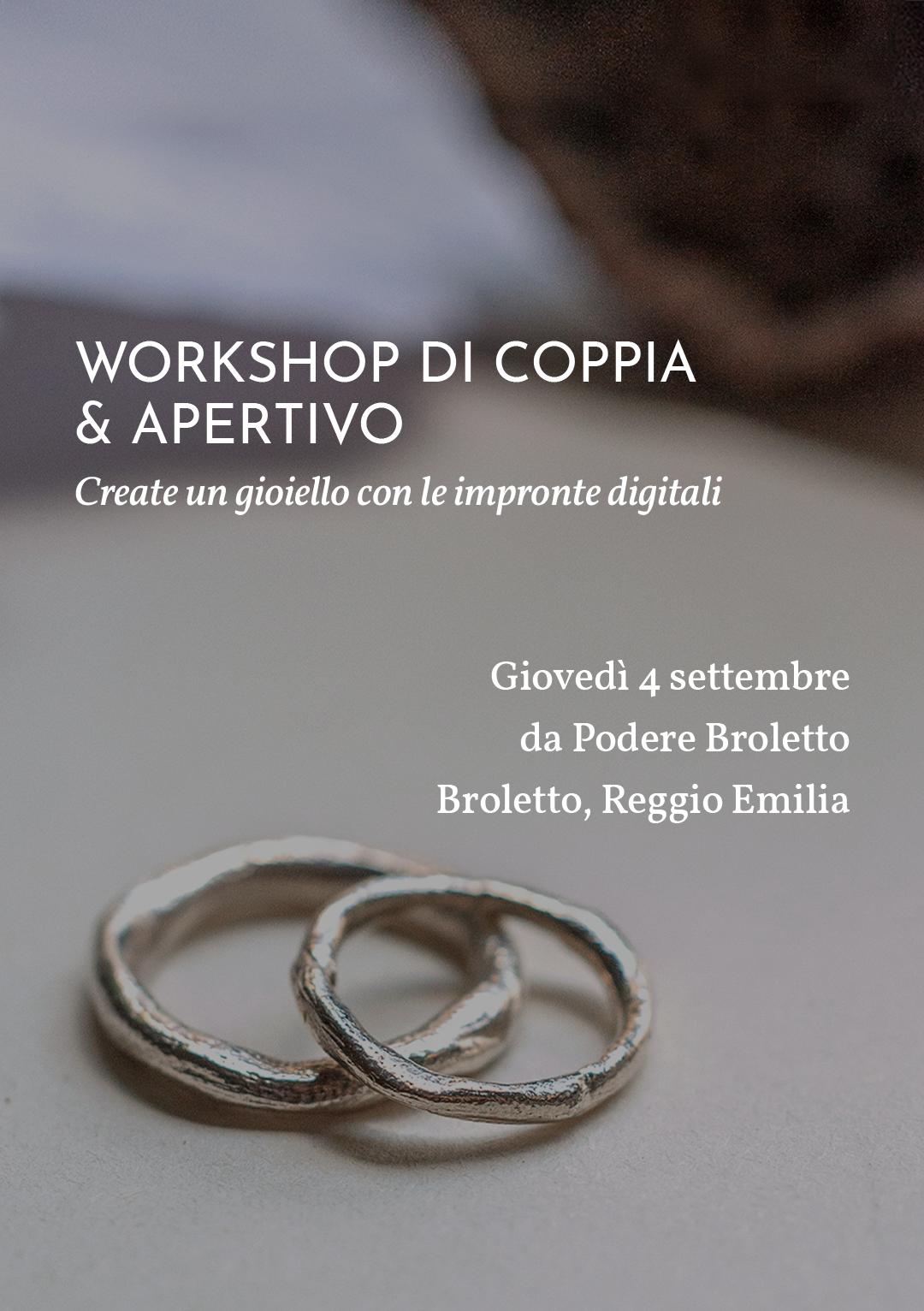 Workshop di coppia & aperitivo - Podere Broletto NUOVA DATA
