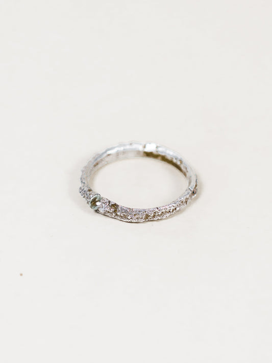 Anello Vertigo - Pezzo unico in argento e Zaffiro Meteora  n. 10