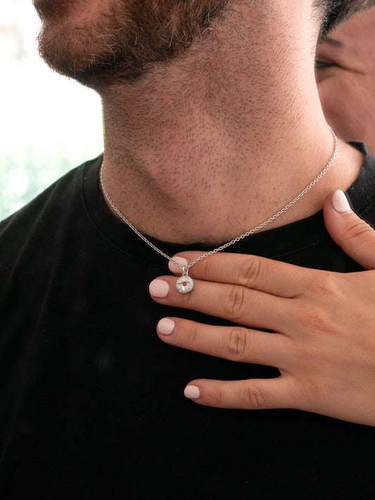 Collana Zenit - Pezzo unico in argento e Zaffiro Meteora  n. 9